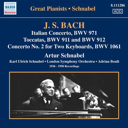 Cover for Schnabel,artur / Schnabel,karl U./+ · SCHNABEL: J.S. Bach (CD) (2008)