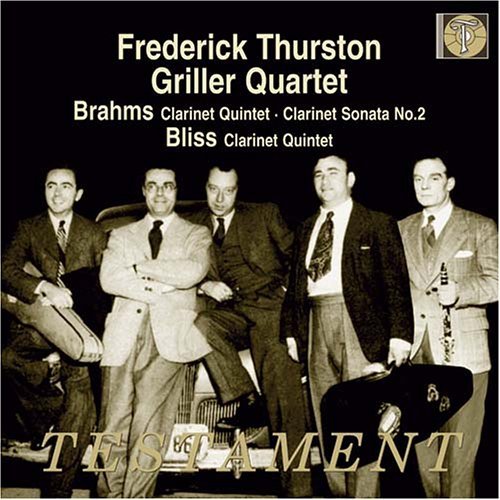 Cover for Thurston Frederic / Griller Quartet · Klarinet Kvintetter Testament Klassisk (CD) (2005)