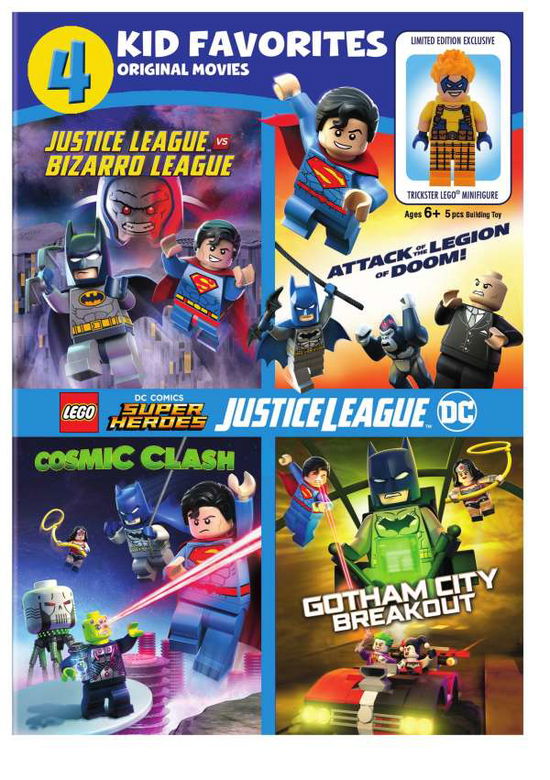 Cover for 4 Kid Favorites: Lego Dc Super Heroes (DVD) (2017)