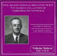 Piobaireachd Tutorial 16 - Donald Macleod - Music - LISMOR - 5014818803628 - August 4, 2011