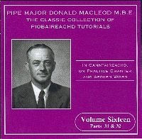 Cover for Donald Macleod · Piobaireachd Tutorial 16 (CD) (2011)