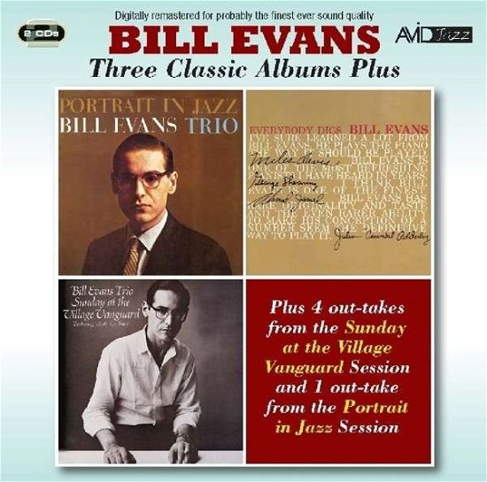 Cover for Bill Evans · Three Classic Albums Plus (Portrait In Jazz / Everybody Digs Bill Evans / Sunday At The Village Vanguard) (CD) (2014)