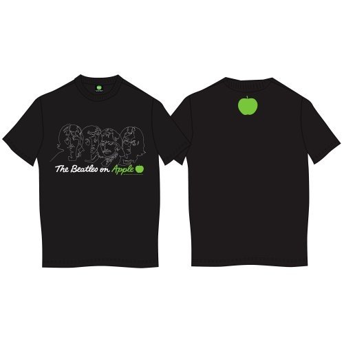 Cover for The Beatles · The Beatles Unisex T-Shirt: On Apple (Back Print) (T-shirt) [size M] [Black - Unisex edition]