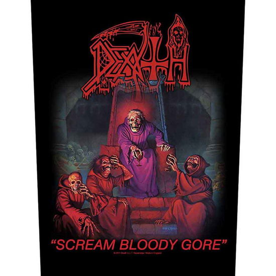 Death Back Patch: Scream Bloody Gore - Death - Marchandise - PHD - 5055339730628 - 19 août 2019