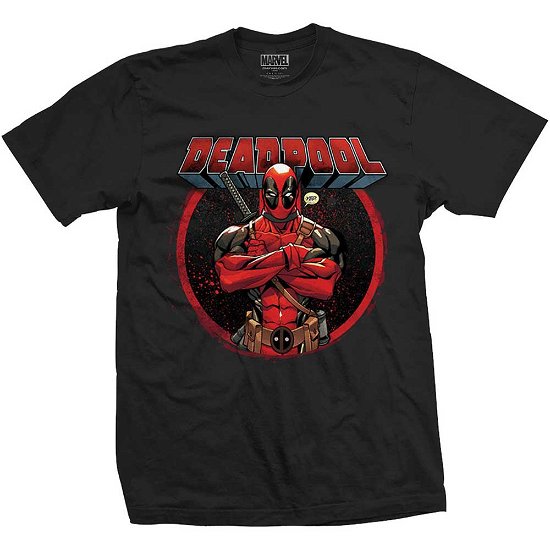 Cover for Marvel Comics · Marvel Comics Unisex T-Shirt: Deadpool Crossed Arms (CLOTHES) [size S] [Black - Unisex edition]