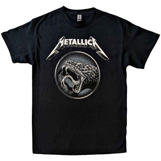 Metallica Unisex T-Shirt: Black Album Poster - Metallica - Merchandise -  - 5056187761628 - March 31, 2023