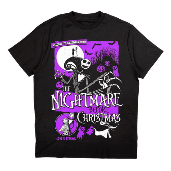 Disney Unisex T-Shirt: The Nightmare Before Christmas Welcome To Halloween Town - Disney - Merchandise -  - 5056368689628 - 