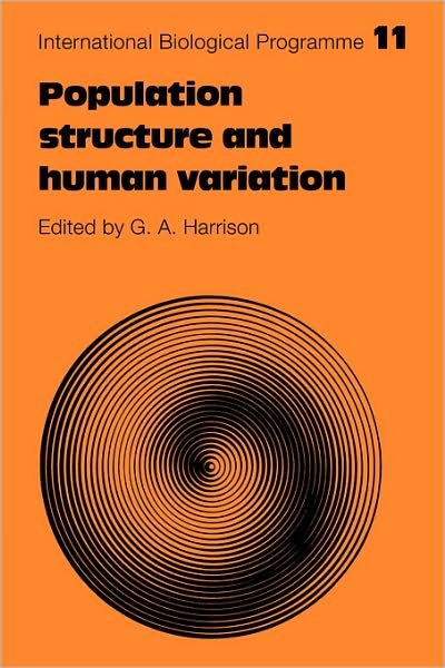 Cover for G a Harrison · Population Structure and Human Variation - International Biological Programme Synthesis Series (Paperback Bog) (2009)