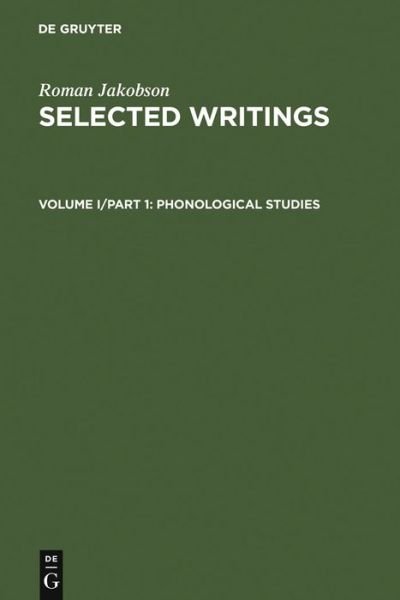 Cover for Roman Jakobson · Phonological Studies (Gebundenes Buch) [Reprint 2011 edition] (2002)