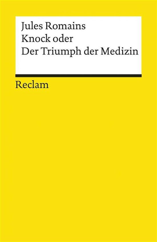 Cover for Jules Romains · Reclam UB 09662 Romains.Knock oder Der (Bok)
