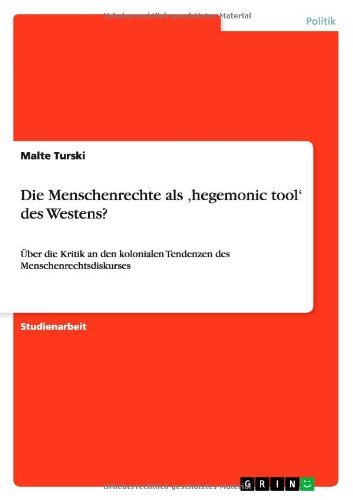 Cover for Malte Turski · Die Menschenrechte als 'hegemonic tool' (Buch) [German edition] (2011)