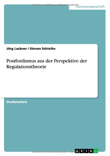 Cover for Lackner · Postfordismus aus der Perspekti (Book) [German edition] (2011)