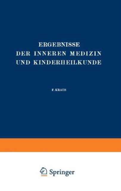 Cover for Langstein · Ergebnisse der Inneren Medizin und Kinderheilkunde (Book) (1923)