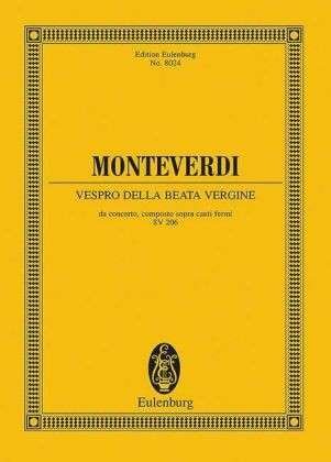 Cover for Claudio Monteverdi · Vespro Della Beata Vergine Sv 206 (Paperback Book) (1990)