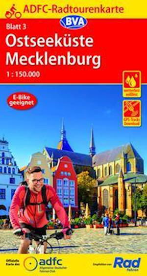 Cover for BVA Bielefelder Verlag · ADFC-Radtourenkarte 3 Ostseeküste Mecklenburg 1:150.000, reiß- und wetterfest, GPS-Tracks Download (Landkarten) (2021)