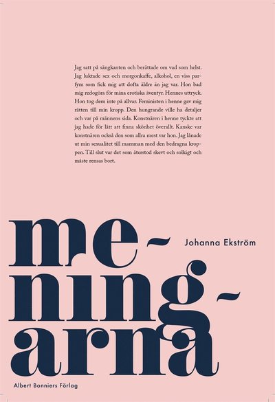 Cover for Johanna Ekström · Meningarna (ePUB) (2020)