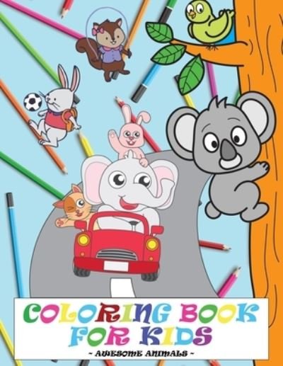 Cover for Coloring Books · Coloring Book For Kids - Awesome Animals (Pocketbok) (2020)