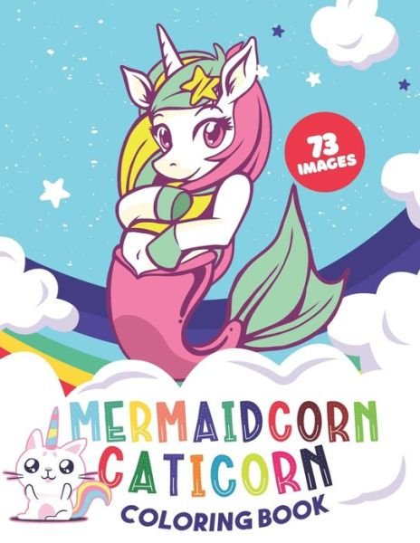 Cover for Graphixxs Nesto · Caticorn &amp; mermaidcorn coloring Book (Paperback Bog) (2021)