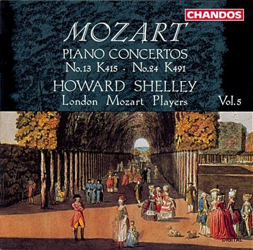 Cover for Mozart / Shelley / London Mozart Players · Piano Concerti 13 &amp; 24 (CD) (1995)