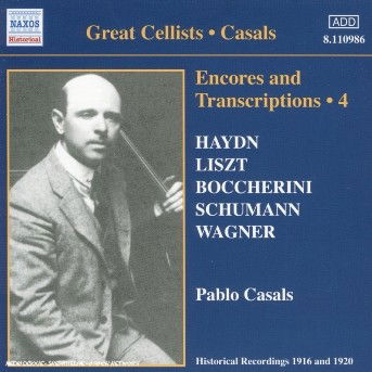 CASALS.Encores&Transcription.4 - Pablo Casals - Musique - Naxos Historical - 0636943198629 - 29 mars 2005