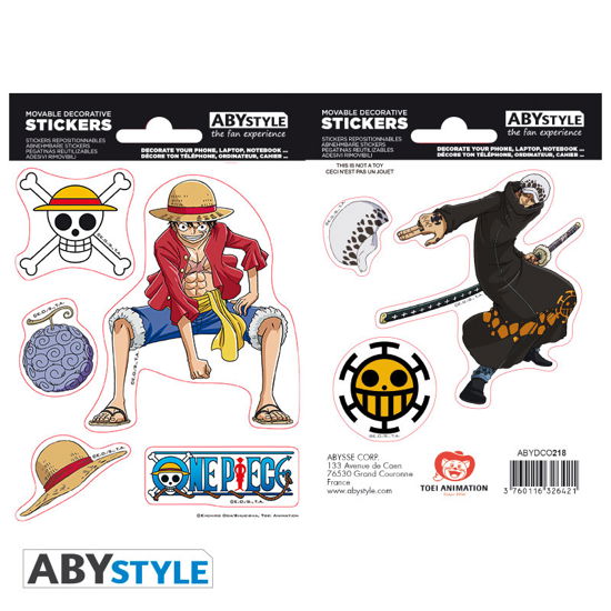 ONE PIECE - Stickers - 16x11cm / 2 Sheets - Luffy - Abystyle - Merchandise -  - 3700789258629 - February 7, 2019