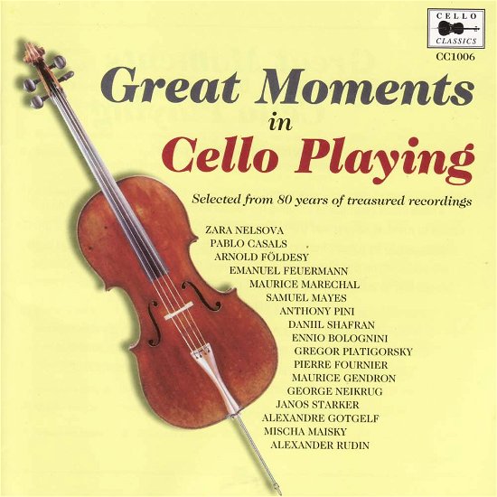Great Moments In Cello Pl - V/A - Muzyka - CELLO CLASSICS - 5023581100629 - 30 listopada 2001