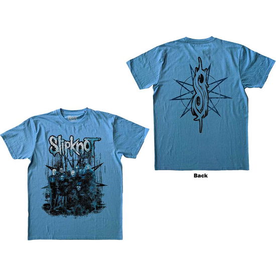 Cover for Slipknot · Slipknot Unisex T-Shirt: The End, So Far Band (Blue) (Back Print) (T-shirt) [size S] (2024)