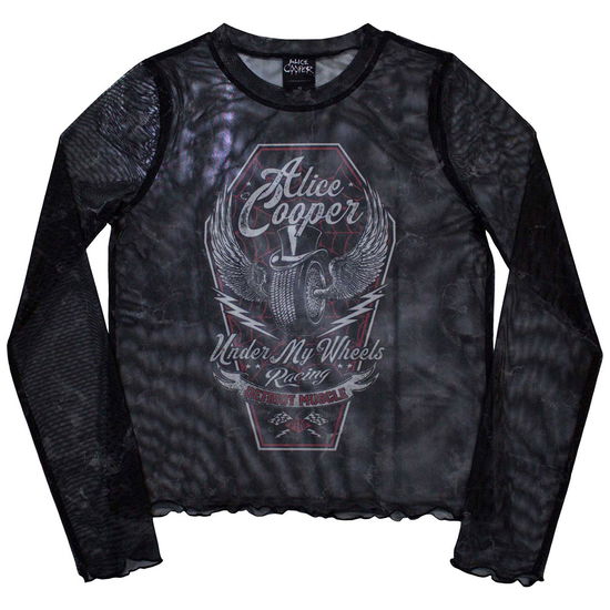 Cover for Alice Cooper · Alice Cooper Ladies Crop Top: Under My Wheels (Black) (Mesh) (XX-Small) (Bekleidung) [size XXS] (2024)