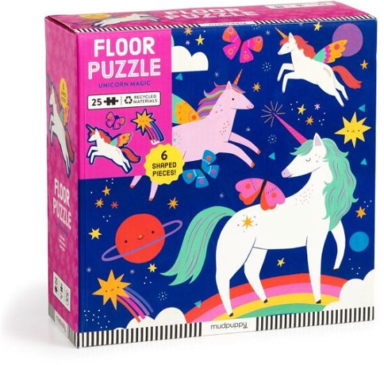 Cover for Mudpuppy · Unicorn Magic 25 Piece Floor Puzzle with Shaped Pieces (SPIEL) (2024)