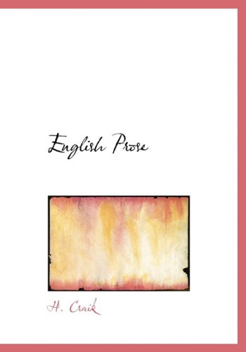 Cover for Henry Craik · English Prose (Paperback Book) (2009)