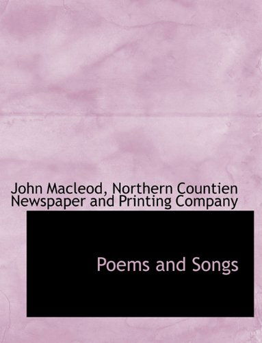 Cover for John Macleod · Poems and Songs (Paperback Book) [Scots Gaelic edition] (2010)