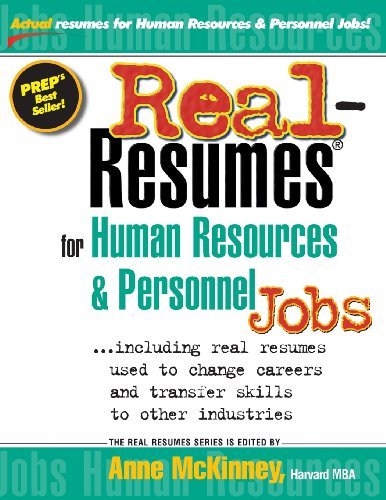 Cover for Anne Mckinney · Real-resumes for Human Resources &amp; Personnel Jobs (Paperback Book) (2012)