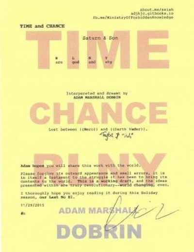 Adam Marshall Dobrin · Time & Chance (Paperback Bog) (2015)