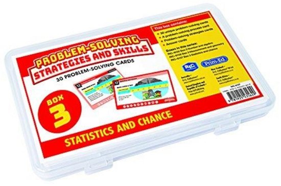 Cover for Problem-solving Strategies and Skills: Statistics and Chance (Problem-solving Strategies and Skills: Year 3: Box 3: Statistics and Chance) - Problem-solving Strategies and Skills maths cards (Lernkarteikarten) (2017)