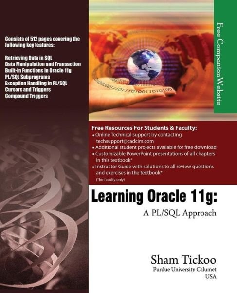 Cover for Prof. Sham Tickoo Purdue Univ. · Learning Oracle 11g: a Pl/sql Approach (Paperback Book) (2014)