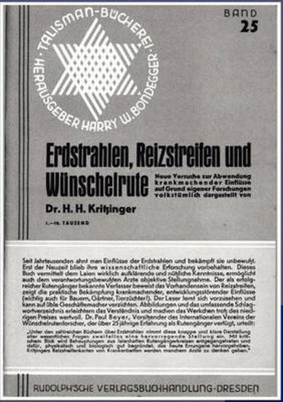 Cover for H H Kritzinger · Erdstrahlen, Reizstreifen und Wunschelrute (Pocketbok) [German edition] (2012)