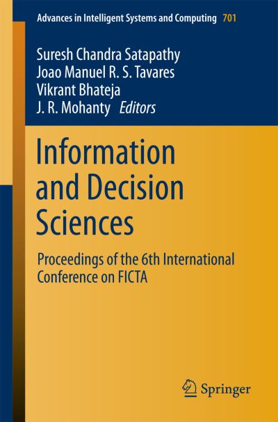 Information and Decision Sciences - - Books - Springer Verlag, Singapore - 9789811075629 - April 14, 2018