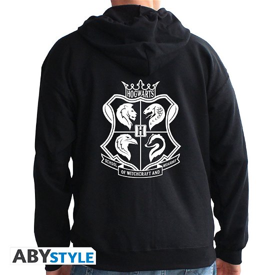 Cover for Harry Potter · HARRY POTTER - Hoodie - Hogwarts man Black (ACCESSORY)