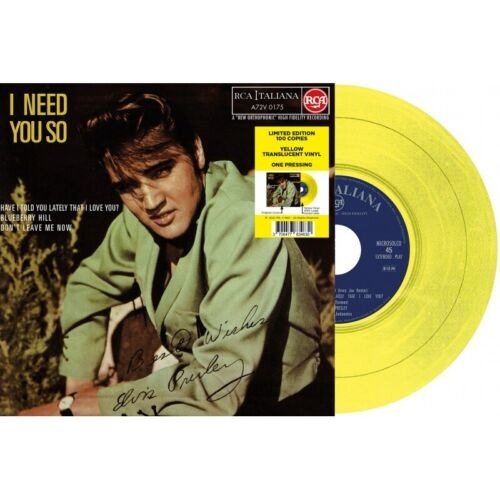 Cover for Elvis Presley · I Need You So - 7&quot; - Yellow Vinyl (7&quot;)