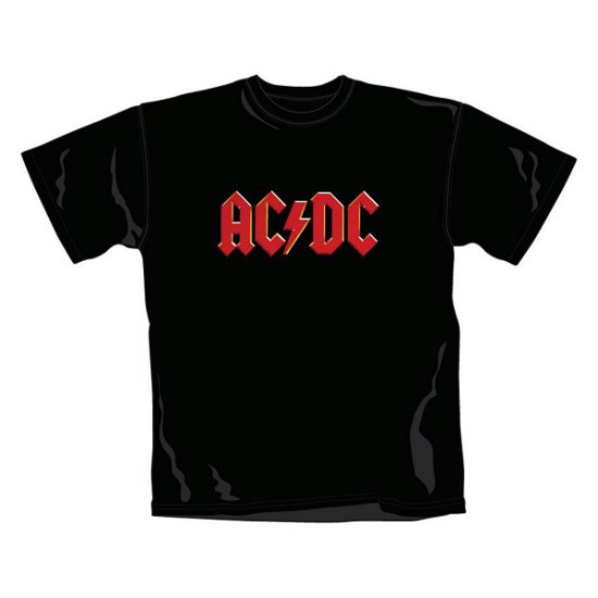 Cover for AC/DC · AC/DC - Red Logo Mens T-shirt Black Polybag (TØJ) [size XL] (2010)
