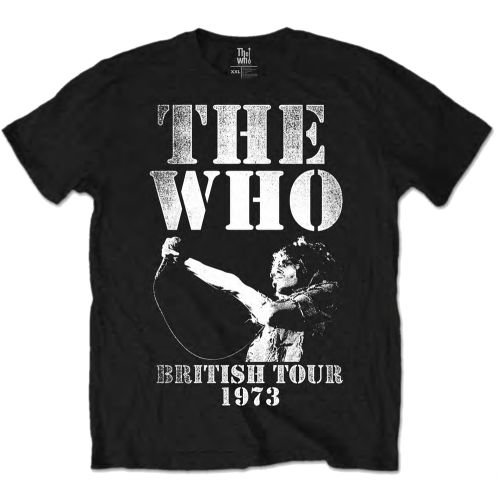 The Who Unisex T-Shirt: British Tour 1973 - The Who - Produtos - Bravado - 5055295338630 - 