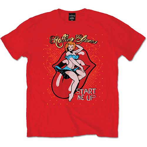 The Rolling Stones Unisex T-Shirt: Start me up - The Rolling Stones - Marchandise - PKTRESPEKT - 5055295354630 - 28 octobre 2013