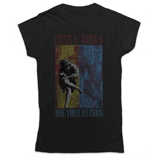 Cover for Guns N Roses · Guns N' Roses Ladies T-Shirt: Use Your Illusion (T-shirt) [size S] [Black - Ladies edition]