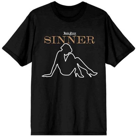 Judas Priest Unisex T-Shirt: Sin After Sin Sinner Slogan Lady - Judas Priest - Koopwaar -  - 5056561030630 - 