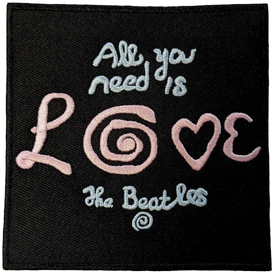 The Beatles Standard Woven Patch: All You Need Is Love - The Beatles - Koopwaar -  - 5056561098630 - 