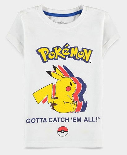 Cover for Pokemon: Pika Silhouette Girls White (t · POKEMON - Pika Silhouette - Kids T-Shirt (146/152) (Toys)