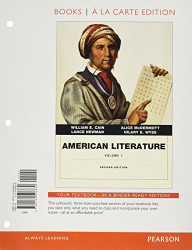 Cover for William Cain · American Literature -- Volume 1, Books a la Carte Edition (Loose-leaf) (2016)