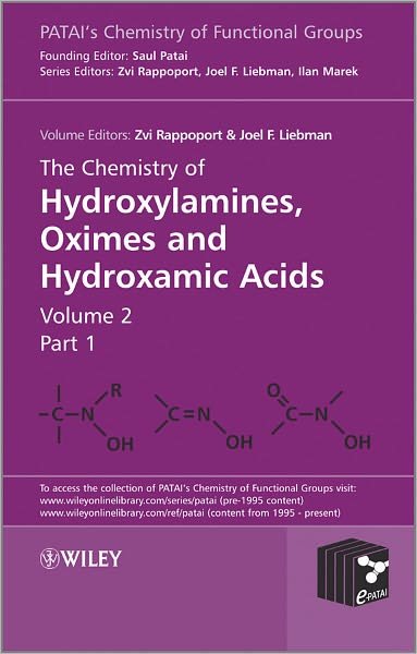 Cover for Z Rappoport · The Chemistry of Hydroxylamines, Oximes and Hydroxamic Acids, Volume 2 - Patai's Chemistry of Functional Groups (Hardcover Book) (2011)
