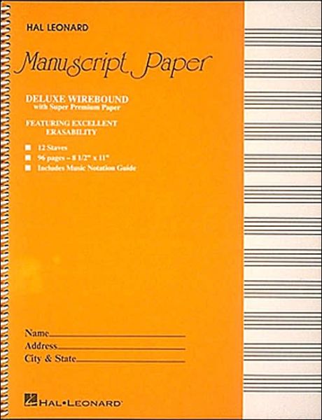 Cover for Hal Leonard Publishing Corporation · Deluxe Wirebound Super Premium Manuscript Paper (Gold Cover) (Spiral Book) (1987)