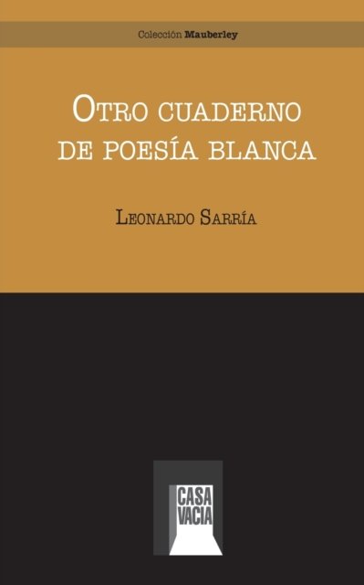 Cover for Inc. Blurb · Otro cuaderno de poesía blanca (Paperback Bog) (2024)